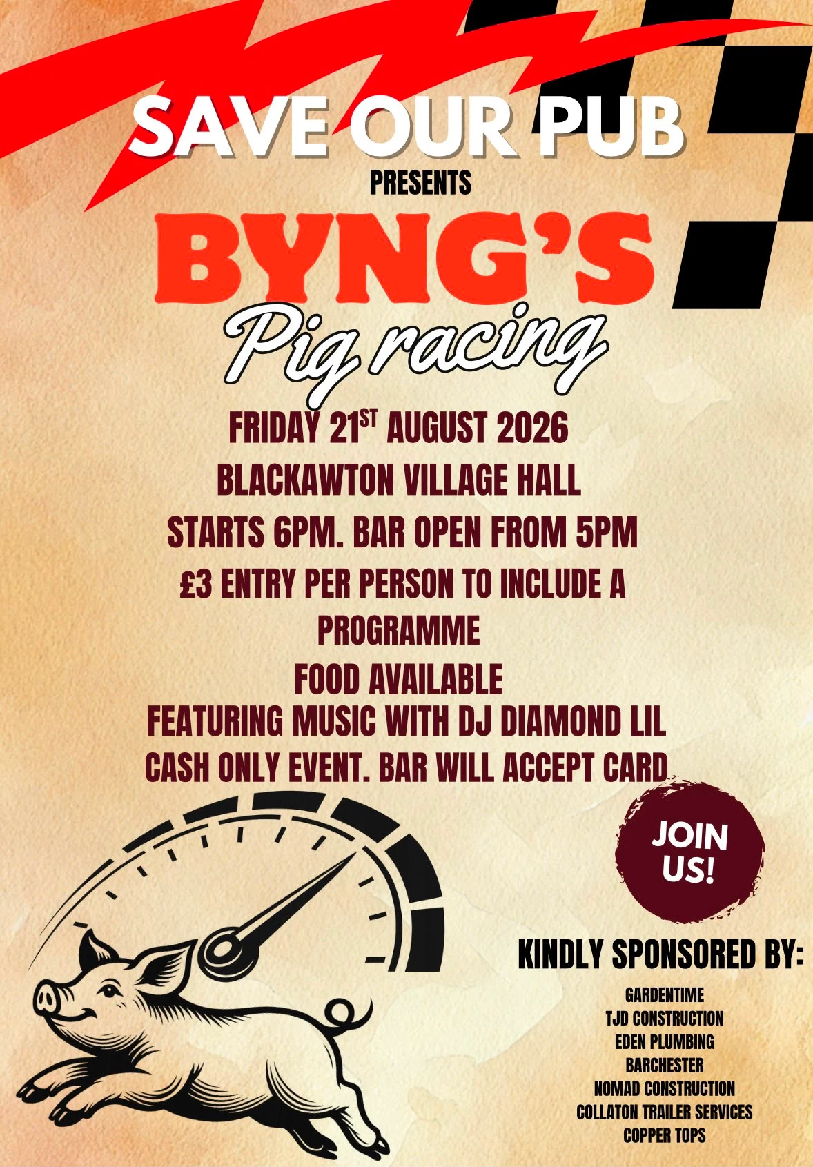 One Week to Pig Racing