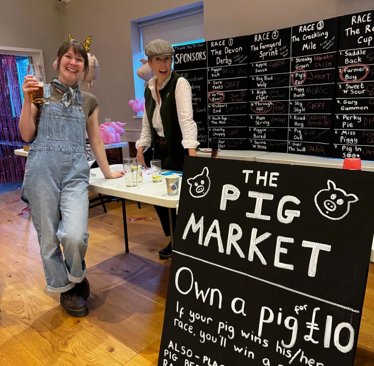 Bacon History! Pig Racing a Roaring Success